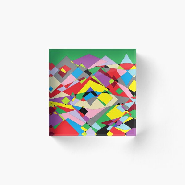 Colorful World of Sharp Corners Acrylic Block