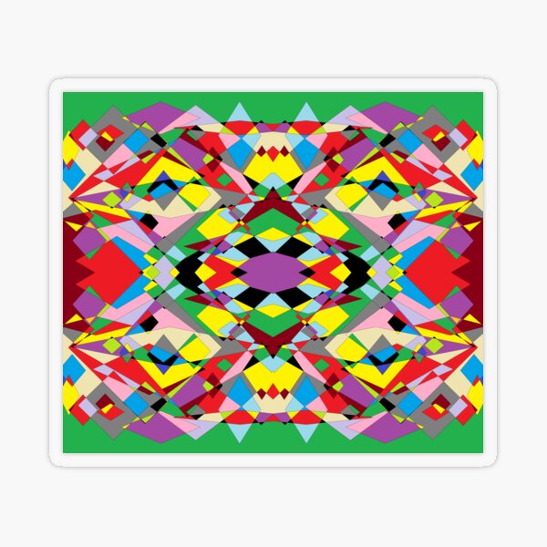 Colorful World of Sharp Corners Transparent Sticker