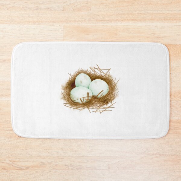 Item preview, Watercolor Illustration of Three eggs in the nest designed and sold by iswenyi.