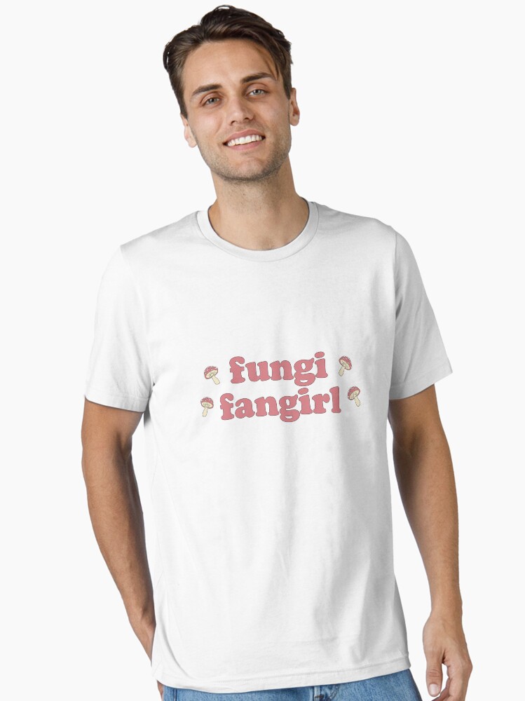 Thumbnail 1 of 7, Essential T-Shirt, Fungi Fangirl Mushroom Slogan designed and sold by mushroombabes.