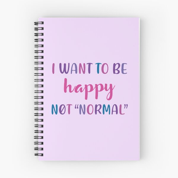 Item preview, I want to be happy, not "normal" - Pink and purple designed and sold by Magda Montero.