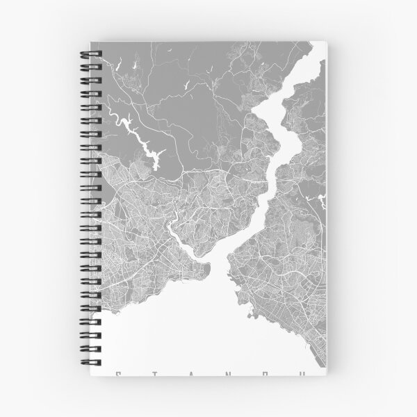 Item preview, Istanbul map grey designed and sold by mapsart.