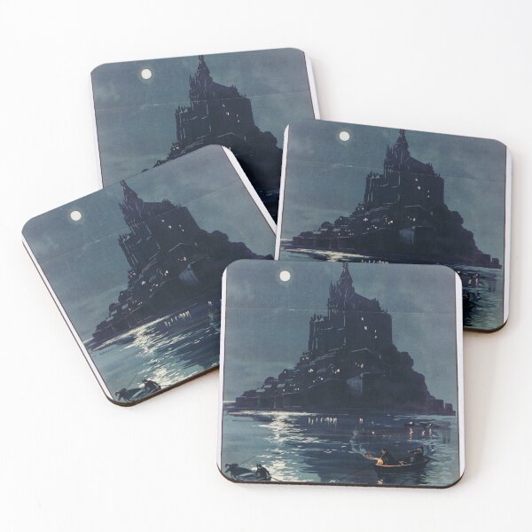 Item preview, retro mont saint michel             designed and sold by CorasPosters.