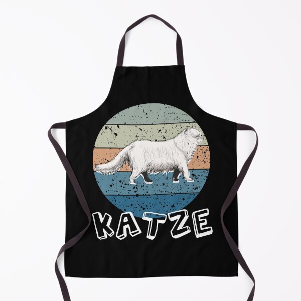 Item preview, katze Vintage katze white cat - pussy cat - kitty - kitten - cat in deutsch german cat lover vintage retro shirt for cats lovers designed and sold by Edgy DESIGNS.