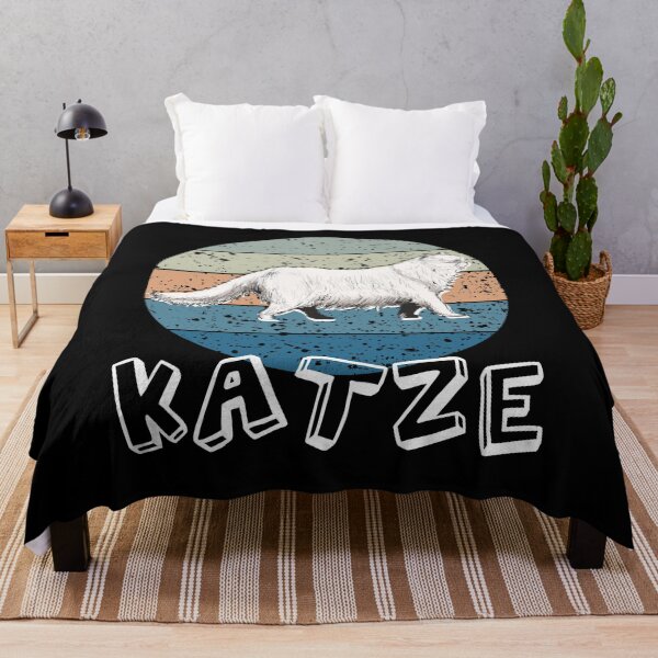 Item preview, katze Vintage katze white cat - pussy cat - kitty - kitten - cat in deutsch german cat lover vintage retro shirt for cats lovers designed and sold by Edgy DESIGNS.