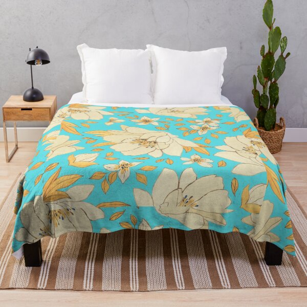 Item preview, Designer Flowers on Light Blue Background designed and sold by Rcasadesign.