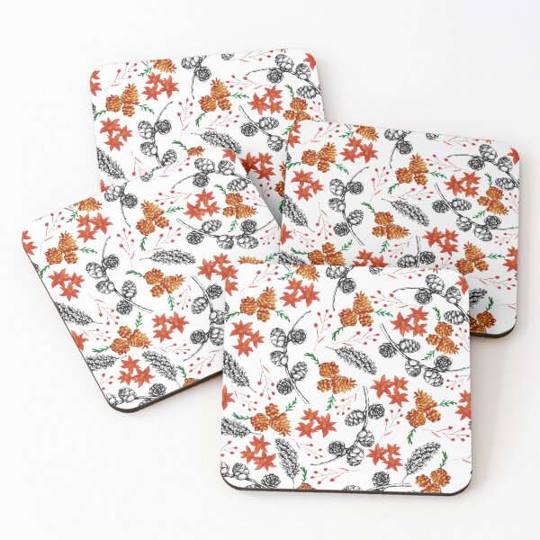 Item preview, Cones and poinsettia designed and sold by Emma Kunz.