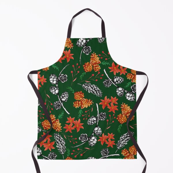 Item preview, Cones and poinsettia fir green designed and sold by Emma Kunz.