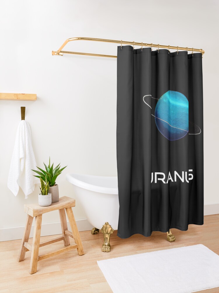 Cortina de ducha «Urano: gigante de hielo con anillos» de BeatnikArmy