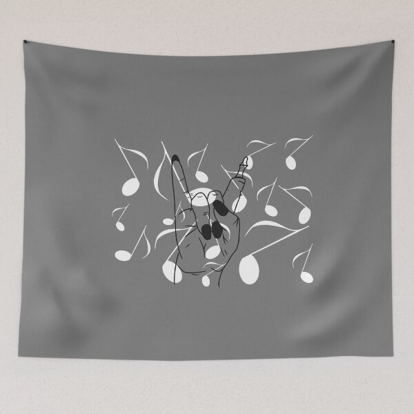 Item preview, Metal zombie hand and musical notes designed and sold by BV-creas.