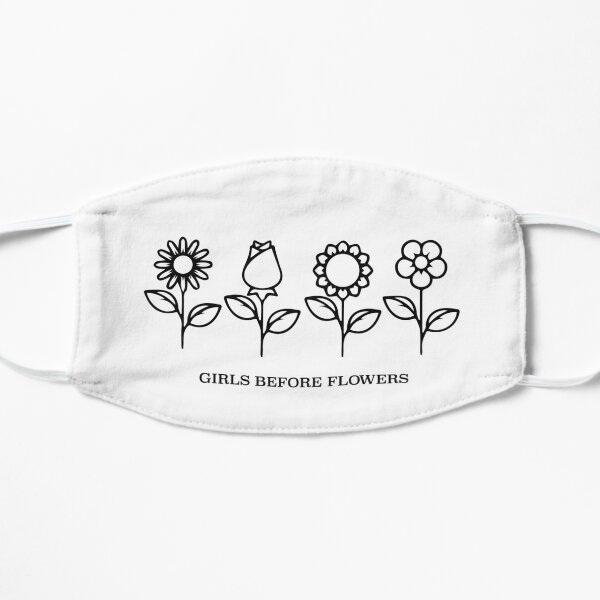 Black and white vintage floral design Mask