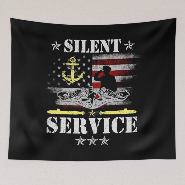 Item preview, Silent Service Veteran Military Submarine American Flag Gift designed and sold by Genesis68.