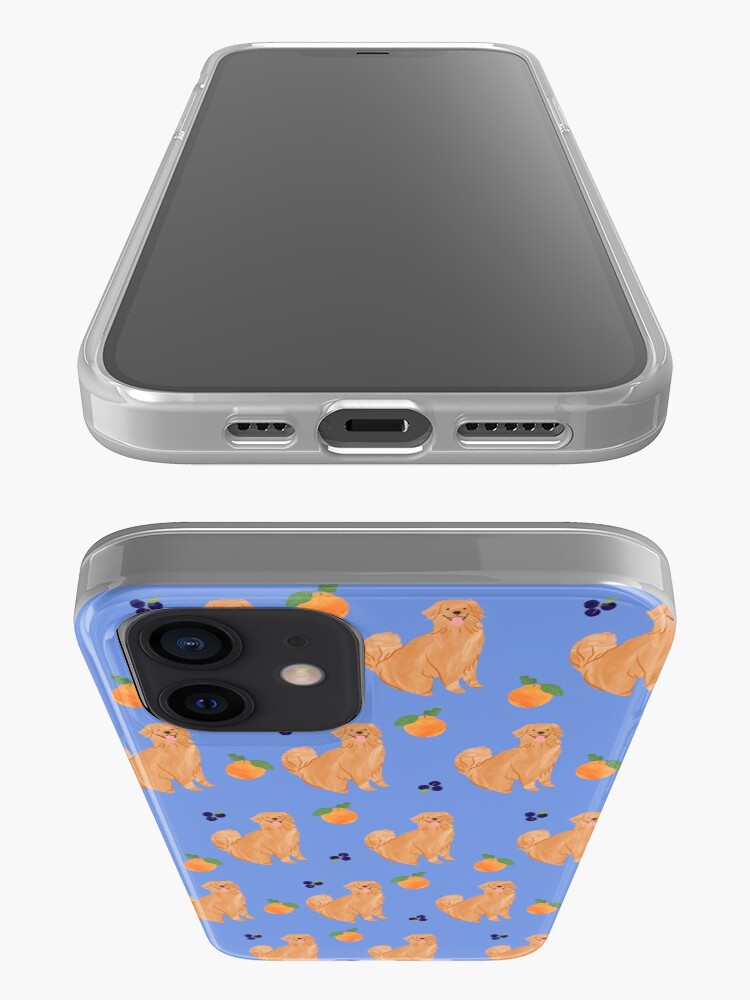 Alternate view of Golden Retriever and fruits iPhone Case