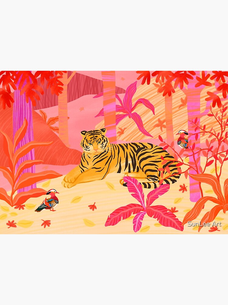 Tiger and Mandarin Ducks by sunleeart