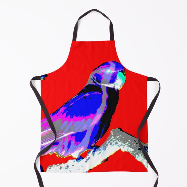 Item preview, Posterised Inverted Colours Neon Pristine Barbados Green Parrot_Rose-Ringed Parakeet designed and sold by StayCuztom.