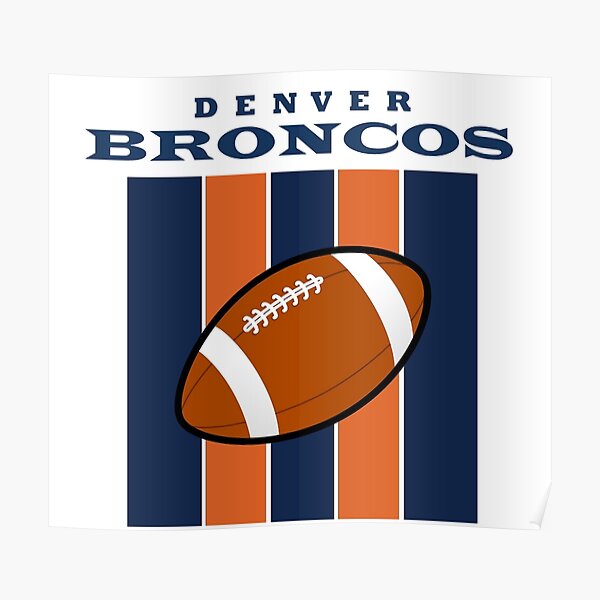 Lids MILES Denver Broncos 12'' x 12'' Minimalist Mascot Poster Print