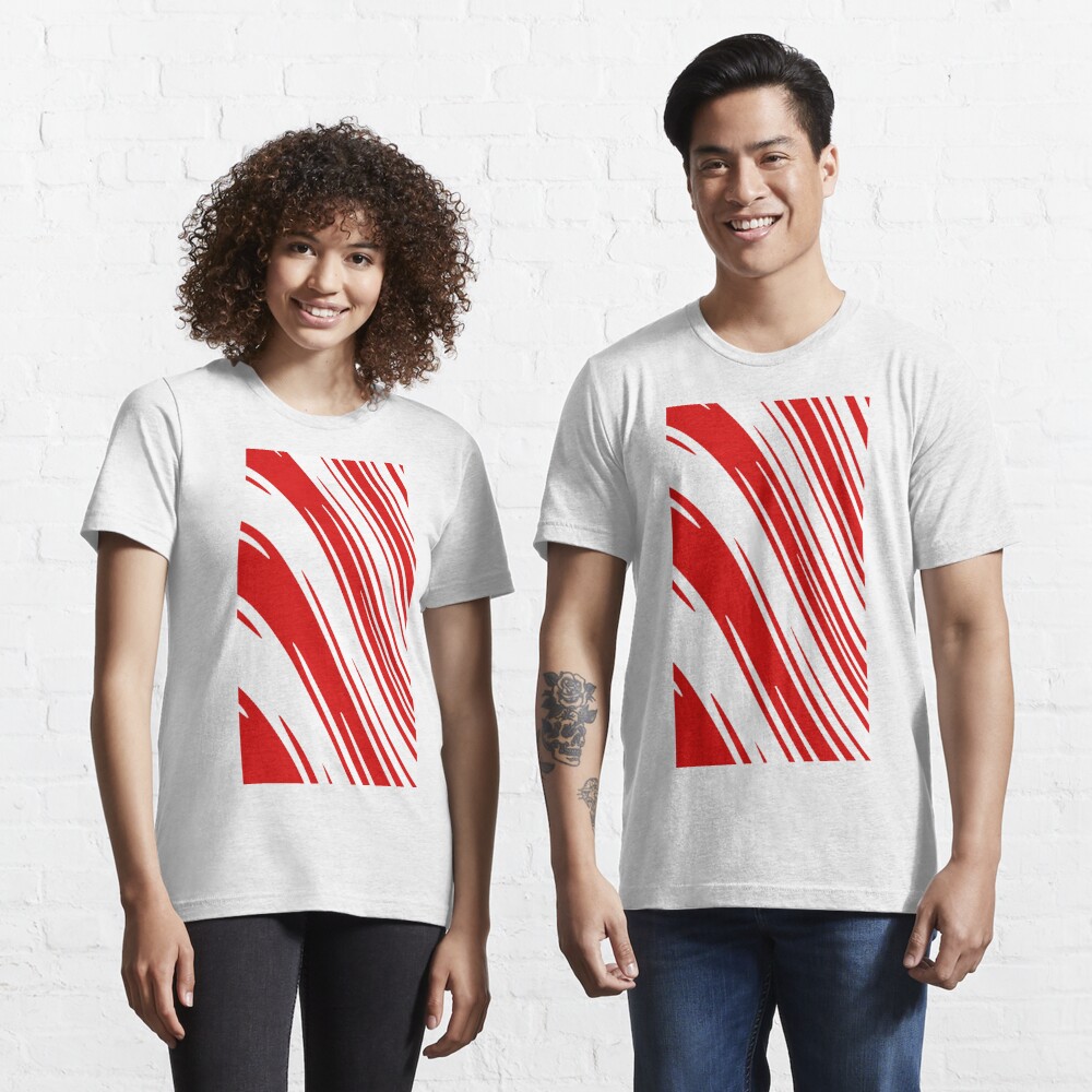 Candy Cane Christmas Red & Green Stripes Abstract Pattern Design All Over  Graphic Tee by Patterns Soup