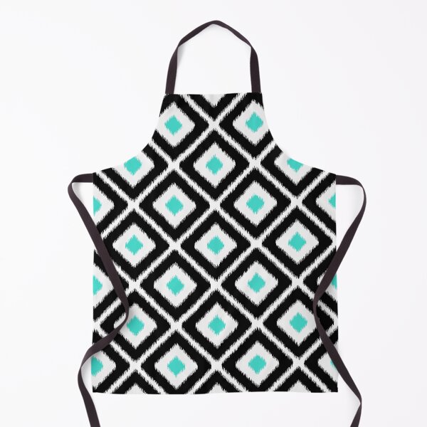 Item preview, Navy blue and turquoise ikat diamond pattern designed and sold by IoanaHraball.
