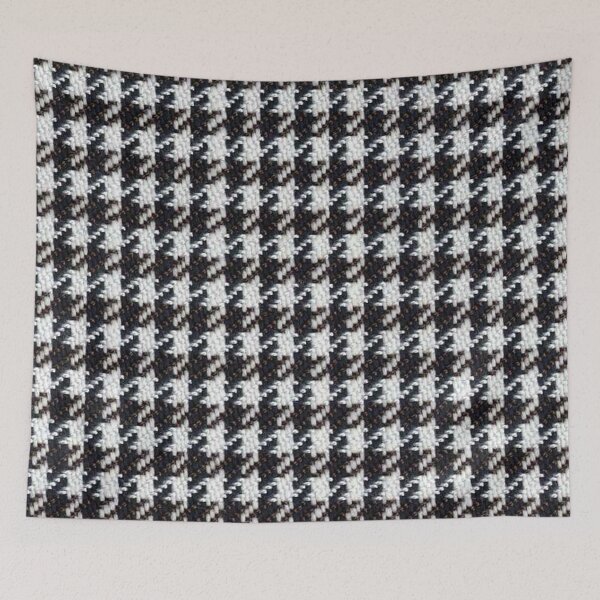 Item preview, Classic Black and white pied de poulet houndstooth pattern mask scarf designed and sold by baligaia.