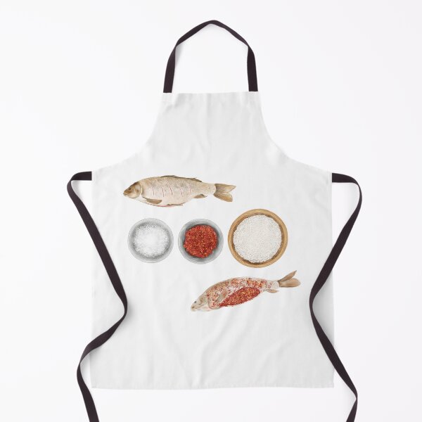 Item preview, Watercolor Illustration of The process of marinating a fish designed and sold by iswenyi.