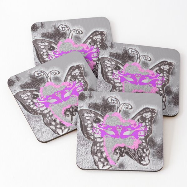 Item preview, Le papillon masqué de gris et de rose designed and sold by StephanieCAD.