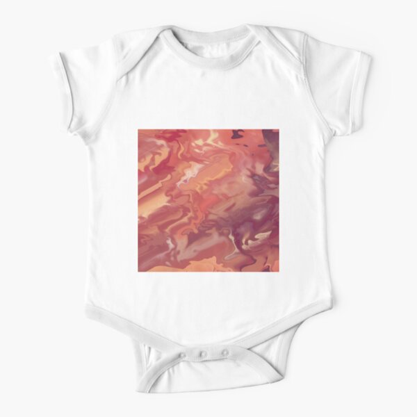 Acrylic Abstract Flames Short Sleeve Baby One-Piece