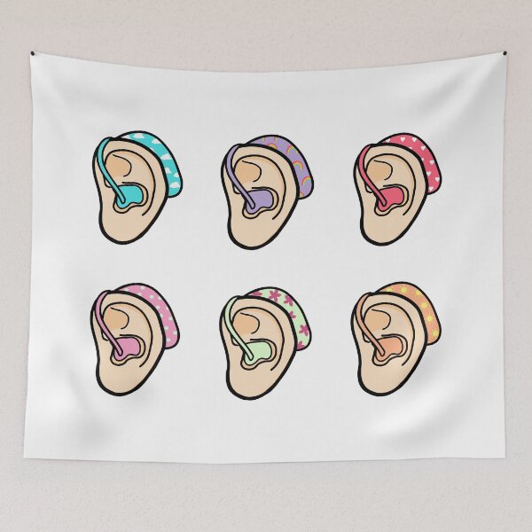 Item preview, Colourful hearing aid ears designed and sold by MeliCollective.