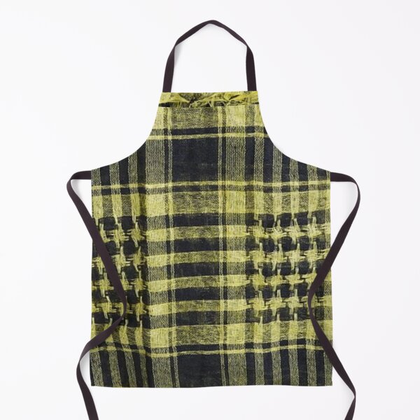 Item preview, Black and Yellow shemagh kaffiyeh classic houndstooth Palestinian pattern mask scarf designed and sold by baligaia.