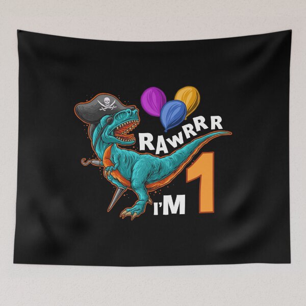 Item preview, 1st Birthday Shirt Pirate Dinosaur Birthday T-Rex Party designed and sold by 14thFloor.