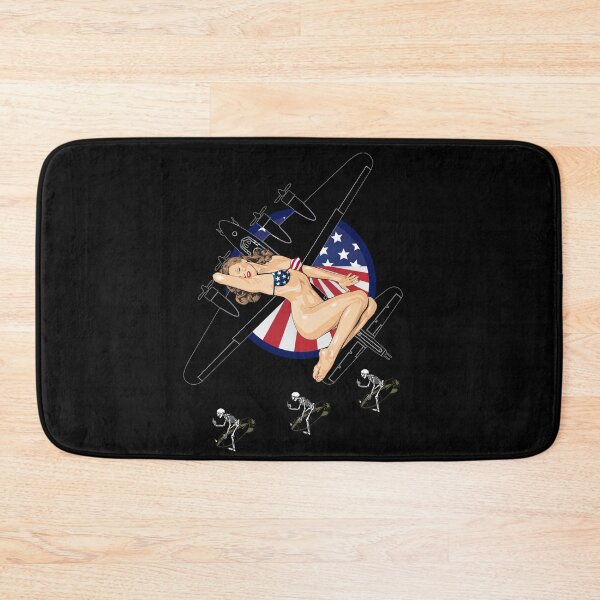 Item preview, WWII Nose Art Bomber Hot USA Bikini Retro B17 Vintage Bomber designed and sold by TheDirtyGringo.