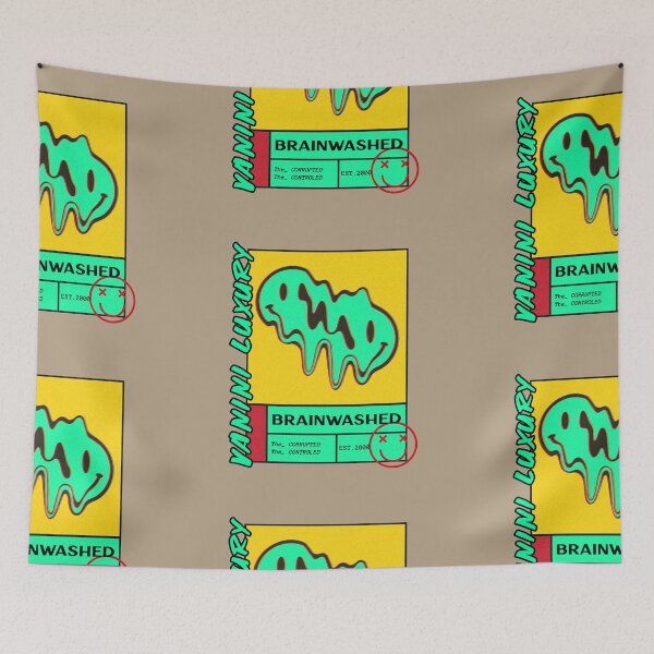 Item preview, VaniniLuxury Psychedelic Brainwashed Distorted Melting Smiley Face designed and sold by Mustard Prophet.