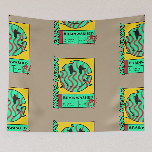 Item preview, VaniniLuxury Psychedelic Brainwashed Distorted Smiley Face designed and sold by Mustard Prophet.