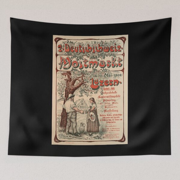Item preview, retro luzern 2 deutschschweiz mostmarkt designed and sold by CorasPosters.