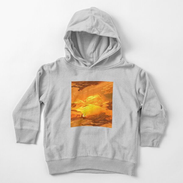 Acrylic Abstract Brown And Gold Toddler Pullover Hoodie