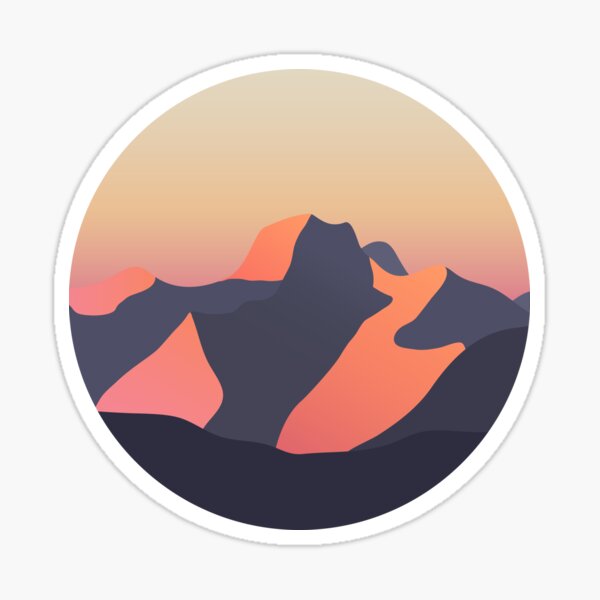 Mountain Sunset Sticker