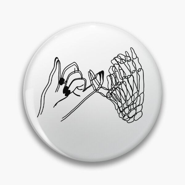 Item preview, Trippy skeleton and human hand pinky promise minimalistic design designed and sold by Sophie0854.