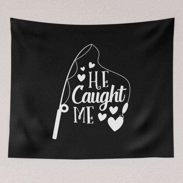 Item preview, Fishing Couple He Caught Me Hearts Fishing Rod designed and sold by haselshirt.