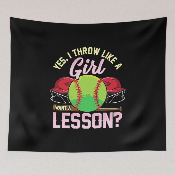 Item preview, Yes I Throw Like a Girl Want a Lesson? Pitcher Pun designed and sold by perfectpresents.