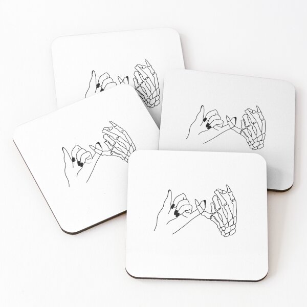 Item preview, Human hand and skeleton hand pinky promise designed and sold by Sophie0854.