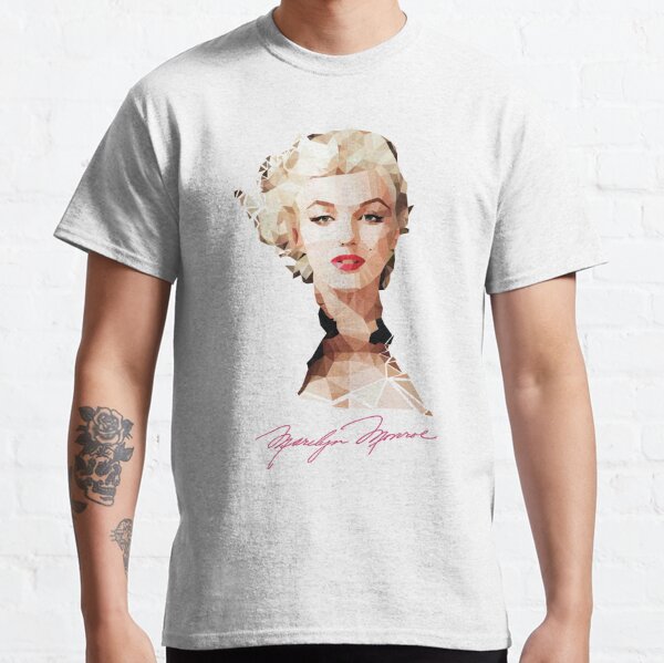 Marilyn Monroe Pink Dress Low Polygon Art Classic T-Shirt