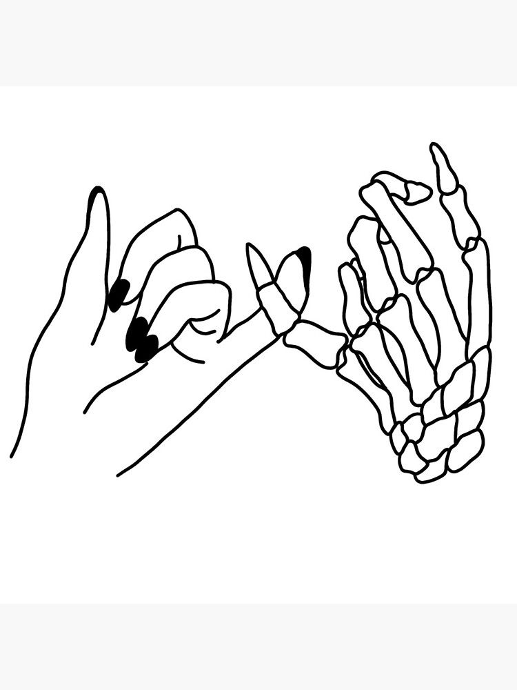 Human Hand And Skeleton Hand Pinky Promise Greeting Card By Sophie0854 Redbubble