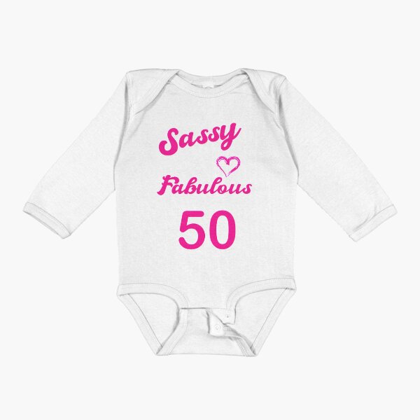 Item preview, 50th Birthday Gift Sassy & Fabulous 50 Year Old Funny Quotes T-Shirt designed and sold by RalinaAturino.