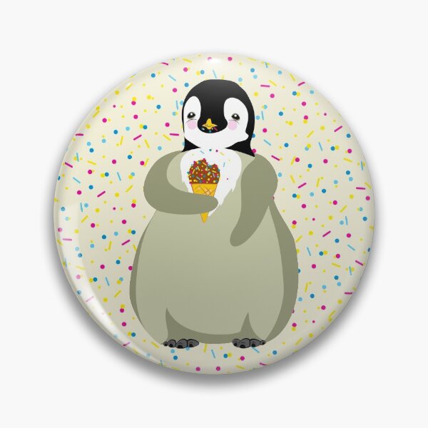 Item preview, Cute penguin eating ice cream  designed and sold by lents.