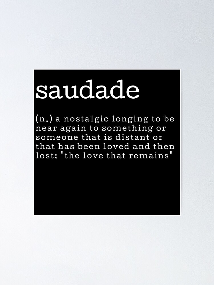 Saudade Definition Wall Art Printable Wall Decor (Instant Download