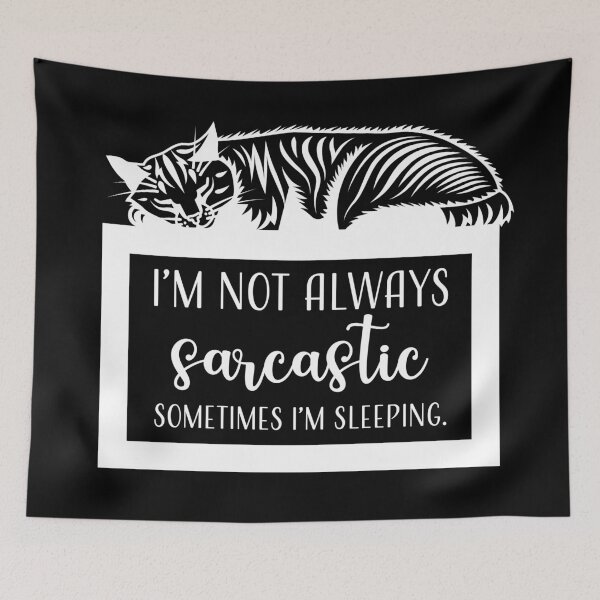 Item preview, Sarcastic Sleepy Cat designed and sold by TheBearandBunny.