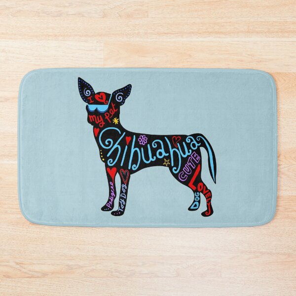 Item preview, Chihuahua black silhouette with writing designed and sold by Astralia.