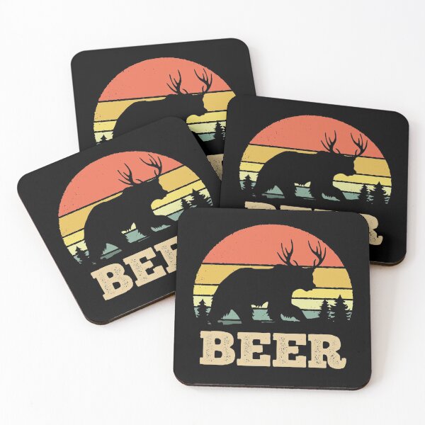 Item preview, Vintage Sunset Beer Bear Plus Deer designed and sold by DetourShirts.
