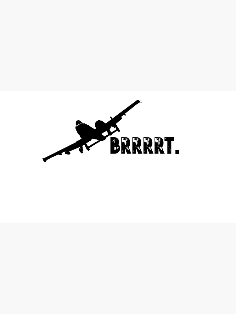 ""BRRRT." A-10 Warthog Silhouette Design" Poster for Sale by Fox1Design