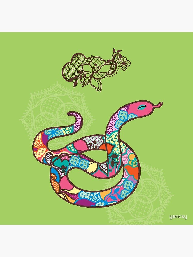 animal-sign-chinese-zodiac-snake-poster-for-sale-by-yencsy-redbubble