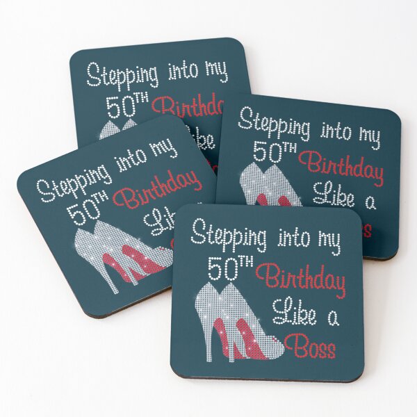 Item preview, Womens Stepping Into My 50th Birthday Like A Boss 50 Years Old T-Shirt designed and sold by RalinaAturino.